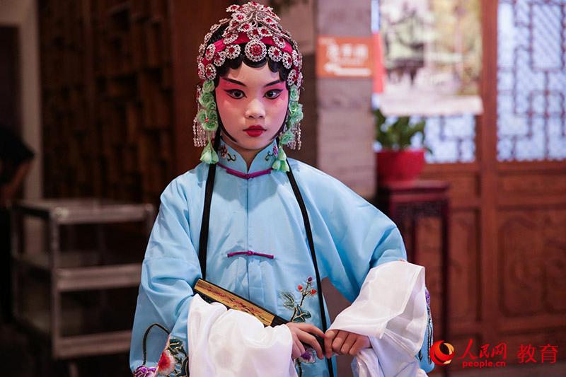 北京燈市口小學優質教育資源帶第二屆京劇社團專場演出。吳晨 攝