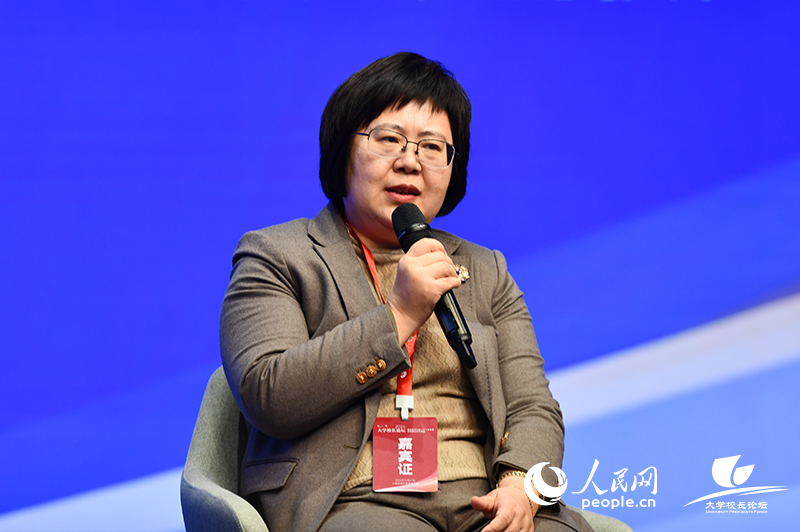 天津科技大學校黨委常委、副校長王敏。人民網記者任峰濤攝