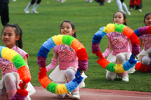 2025年朝陽區中小學“體育節”開幕式現場。北京市朝陽區思想政治教育指導評價中心供圖