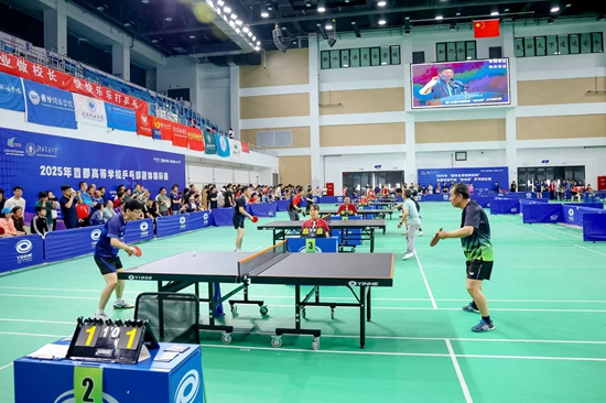 乒乓球比賽現場。北京交通大學供圖。