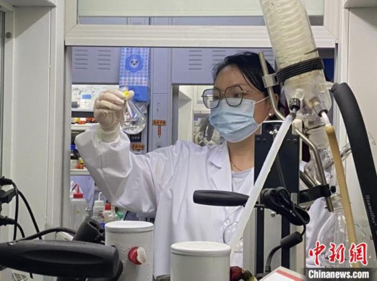 彭艷正在實驗室進行抗真菌藥物研發。胡語桐 攝