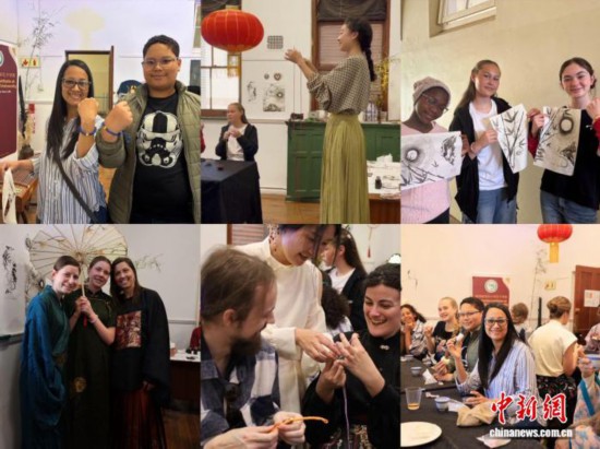 南非斯坦陵布什大學孔子學院團隊近日在當地一處藝術中心舉辦“月滿中秋·文化雅集”系列活動。圖為活動現場集錦。(斯大孔院供圖)